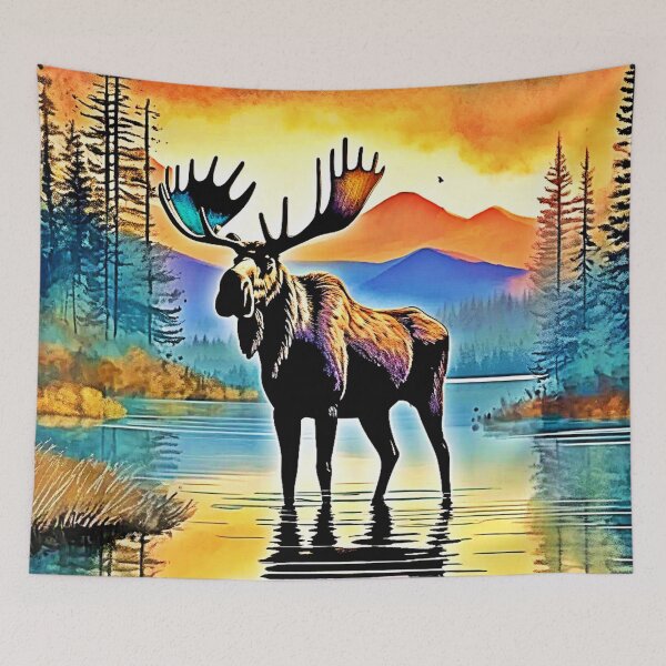Item preview, Moose Lake Sunset Majesty designed and sold by Health And Fitness Posts e-Store.