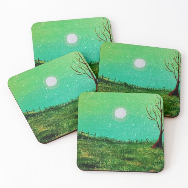 Item preview, Green Moon Landscape Scene designed and sold by IsThisArt93.