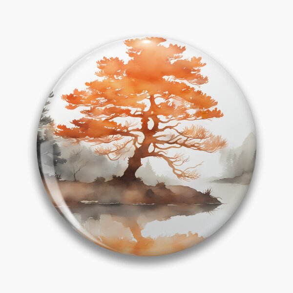 Artikelvorschau, Rostiger Orange Silhouette Baum entworfen und verkauft von CalmnessbyChoice.