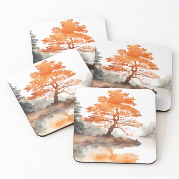 Item preview, Rusty Orange Silhouette Tree designed and sold by CalmnessbyChoice.