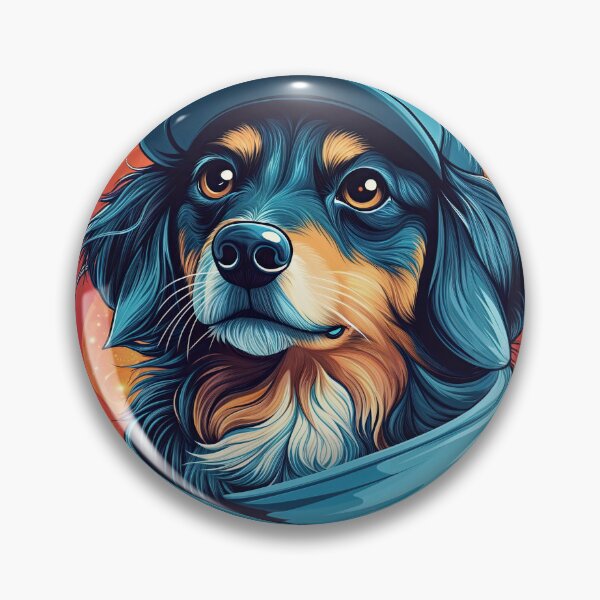 Item preview, Cosmic Dog in Space – Futuristic Artistic Portrait designed and sold by ForeverPrintsOK.