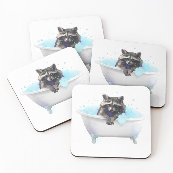 Item preview, Raccoon in the bathtub designed and sold by lauragraves.