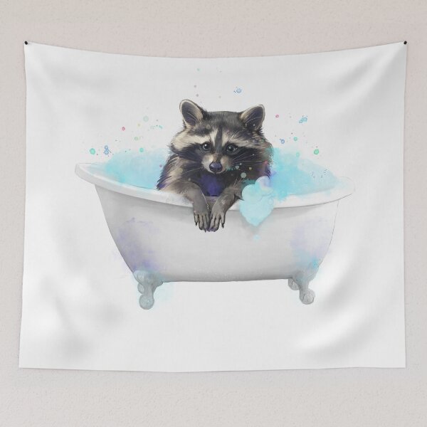 Item preview, Raccoon in the bathtub designed and sold by lauragraves.