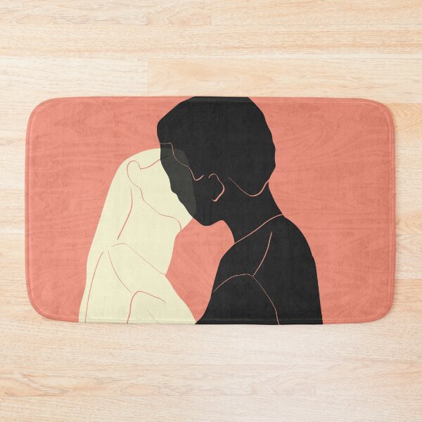 Item preview, Hold Me Tight, Never Let Go, Aesthetic Wall Print, Modern Minimal Love Art, Abstract Intimate Moment designed and sold by Kintsugi99.