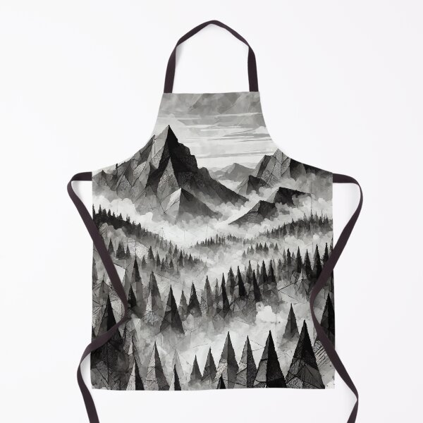 Item preview, Mountainscape - Black and White InkWash designed and sold by AbstractAnom.
