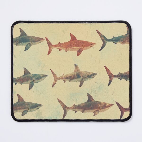 Item preview, Nostalgic retro texture with minute shark shapes, displayed in pastel tones designed and sold by Paolo Modena Photography    -   Fine Italian Art.