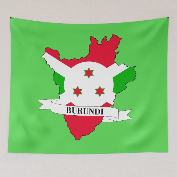 Item preview, Flag map of Burundi designed and sold by visual adventures.