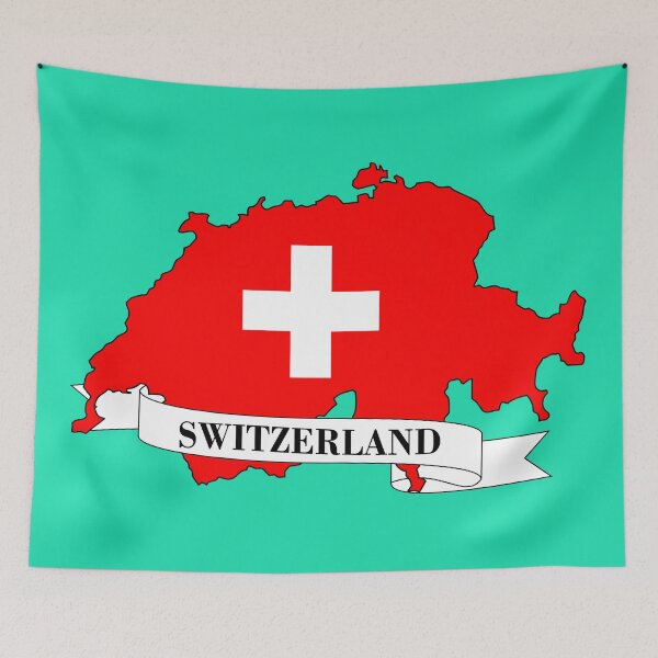 Item preview, switzerland flag map designed and sold by visual adventures.