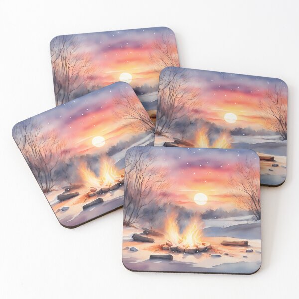 Item preview, Intense Campfire in Snow designed and sold by CalmnessbyChoice.
