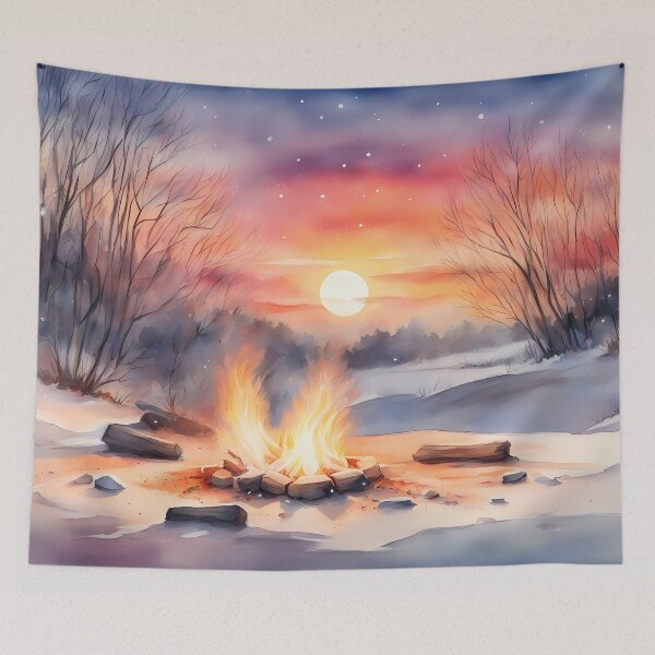 Item preview, Intense Campfire in Snow designed and sold by CalmnessbyChoice.