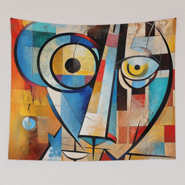 Item preview, Abstract Art, Fragmented Face, Cubist Gaze designed and sold by Memetitation.