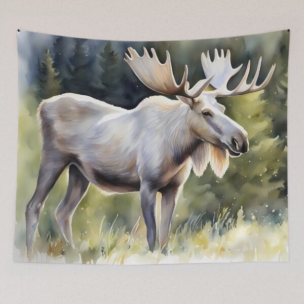 Item preview, White Moose Painting designed and sold by CalmnessbyChoice.