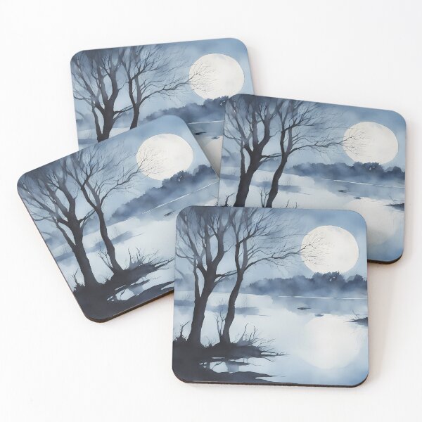 Item preview, Blue Silhouette Moon designed and sold by CalmnessbyChoice.