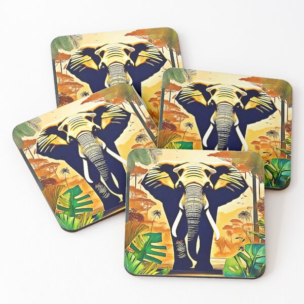 Item preview, Elephant Portrait Jungle View designed and sold by Health And Fitness Posts e-Store.