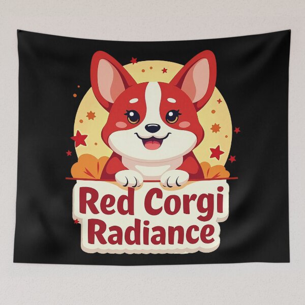 Item preview, Red Corgi – Red Corgi Radiance Vibrant Adorableness designed and sold by zoughlal.