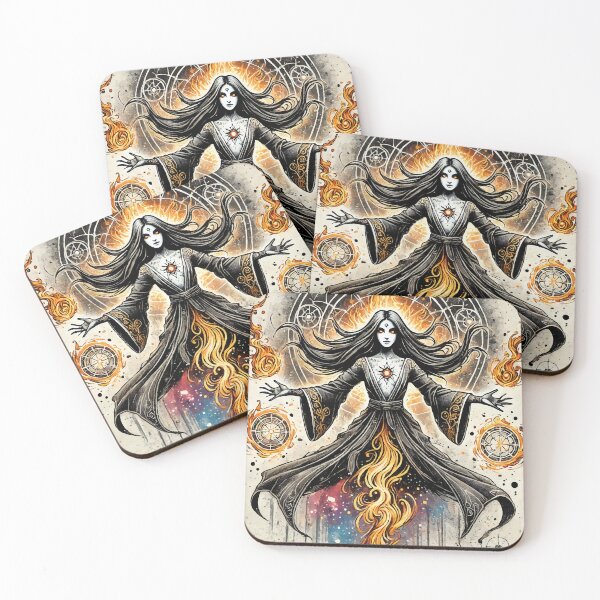 Item preview, The Pyromancer - Tattoo Watercolor designed and sold by AbstractAnom.