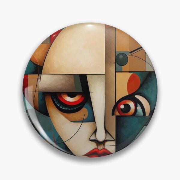 Item preview, Fragmented face, cubist vision designed and sold by Memetitation.