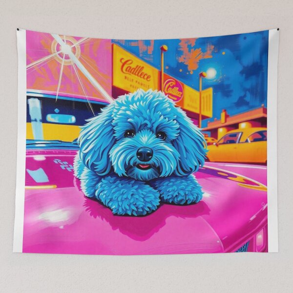 Item preview, Blue Poodle On Pink Cadillac designed and sold by Abeshinobi.