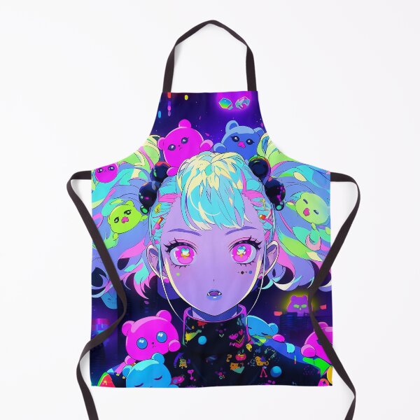 Item preview, Neon Pastel Cyberpunk Anime Girl designed and sold by bubblegoth.