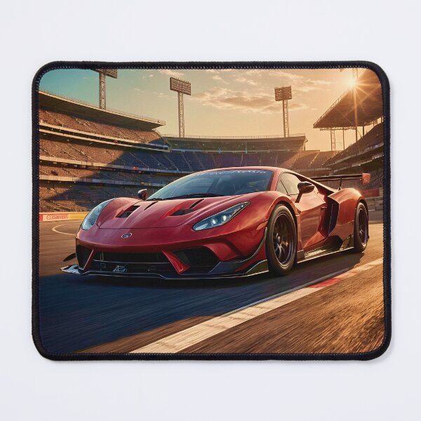 Item preview, Red Sports Car on Track designed and sold by Ink Art Design.