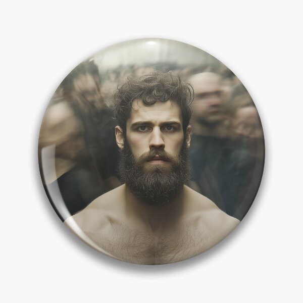 Item preview, Cute hairy man in a crowd designed and sold by The Gallery Gaze.