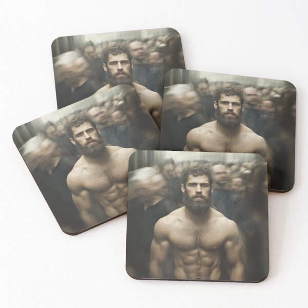 Item preview, Cute hairy man in a crowd designed and sold by The Gallery Gaze.
