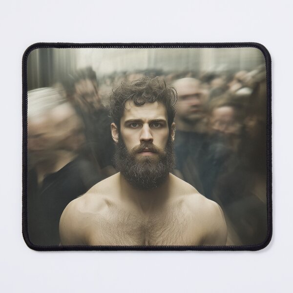 Item preview, Cute hairy man in a crowd designed and sold by The Gallery Gaze.