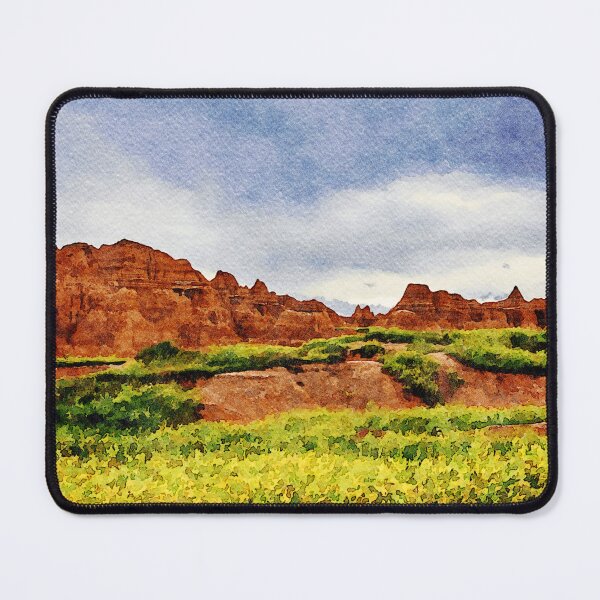 Item preview, Watercolor depiction of Badlands National Park in South Dakota, USA designed and sold by GestaltImagery.