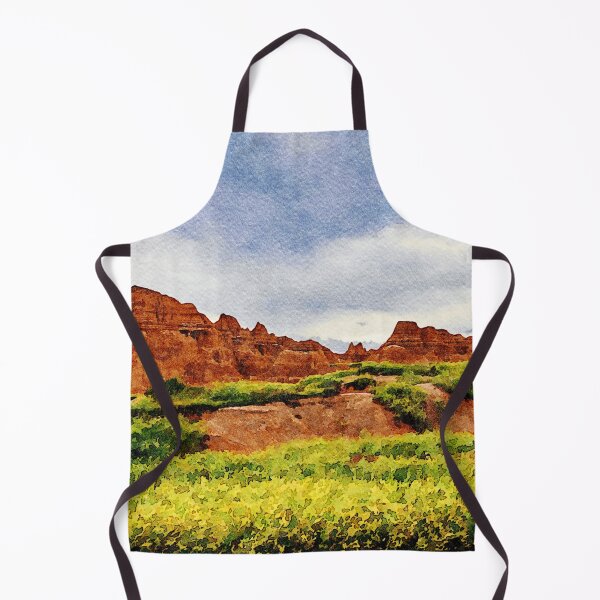 Item preview, Watercolor depiction of Badlands National Park in South Dakota, USA designed and sold by GestaltImagery.