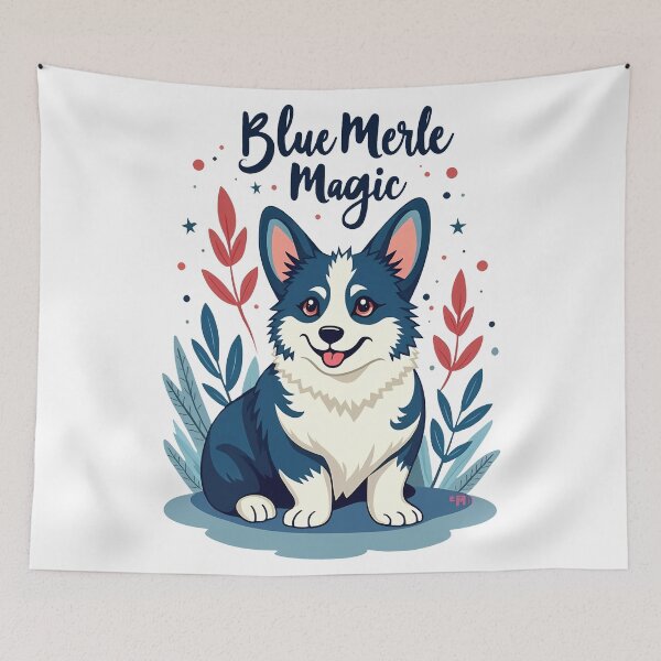 Item preview, Blue Merle Corgi – Blue Merle Magic Unique Beauty designed and sold by zoughlal.