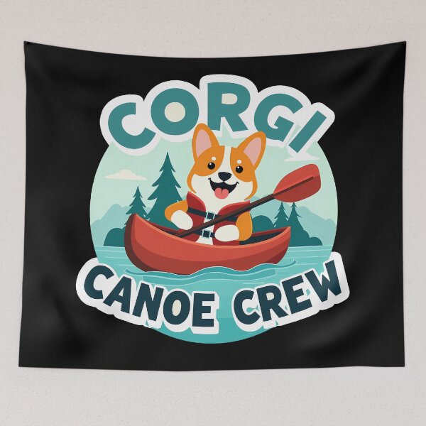 Item preview, Corgi Canoe Adventure – Corgi Canoe Crew Playful Exploration designed and sold by zoughlal.