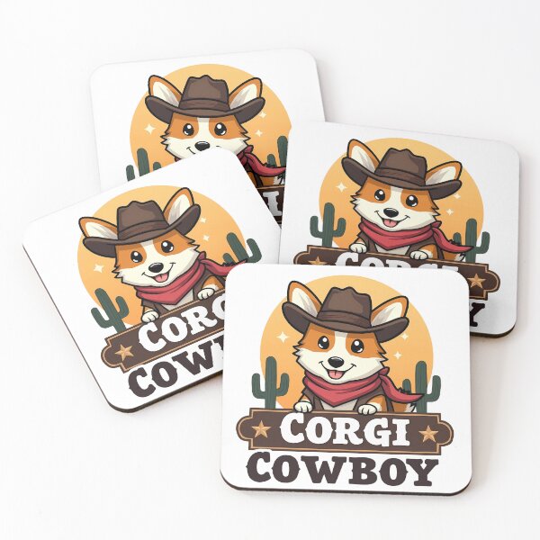 Item preview, Cute Corgi Cowboy – Western Nostalgia & Playful Charm designed and sold by zoughlal.