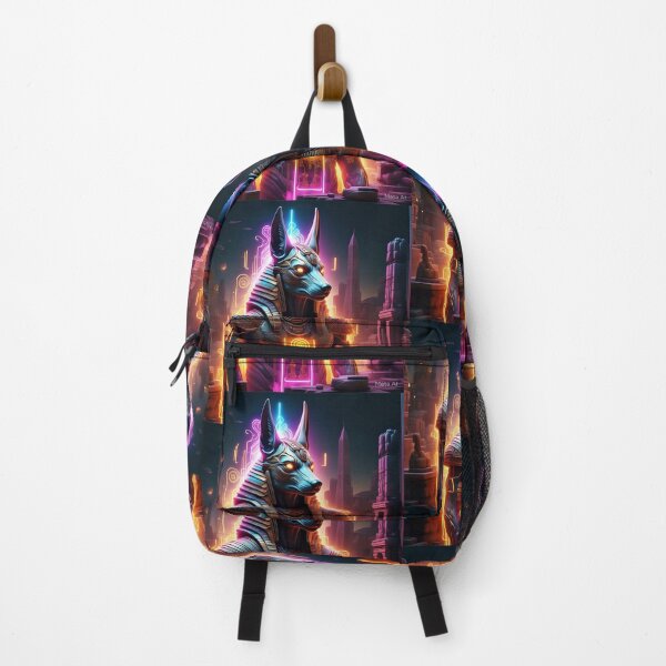 Item preview, Cyberpunk Egypt Neon Hieroglyphs Futuristic Egyptian Cyber Art designed and sold by Creativity Meets Healing.