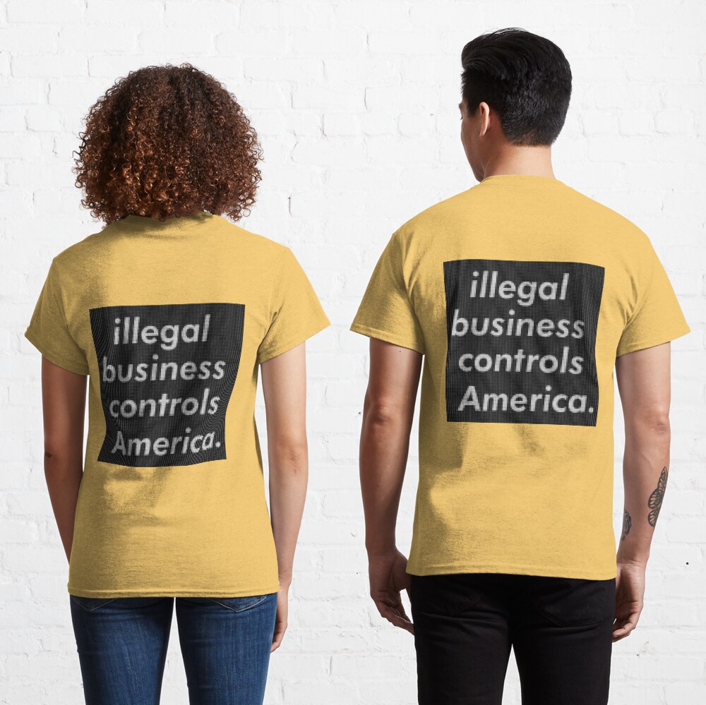 Authentic supreme illegal business controls America TEE shirt 2005