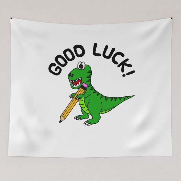 Item preview, School Exams Good Luck Dinosaur T-Rex GCSE's designed and sold by doodlerob.