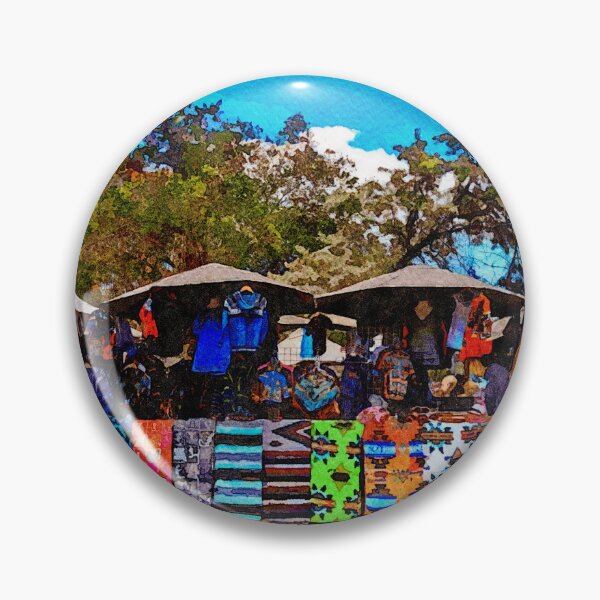 Item preview, Colorful open-air market with textiles in Santa Fe, New Mexico designed and sold by GestaltImagery.