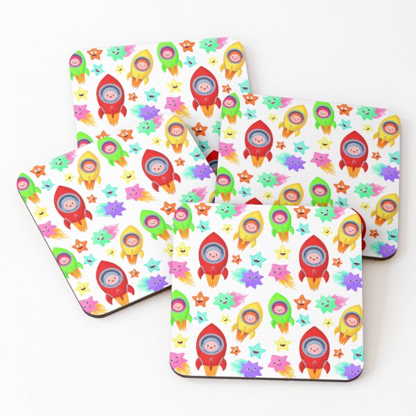 Item preview, Seamless Pattern with Astronauts, Stars, and Comets – Cute Space Illustration designed and sold by viktoriaart0303.