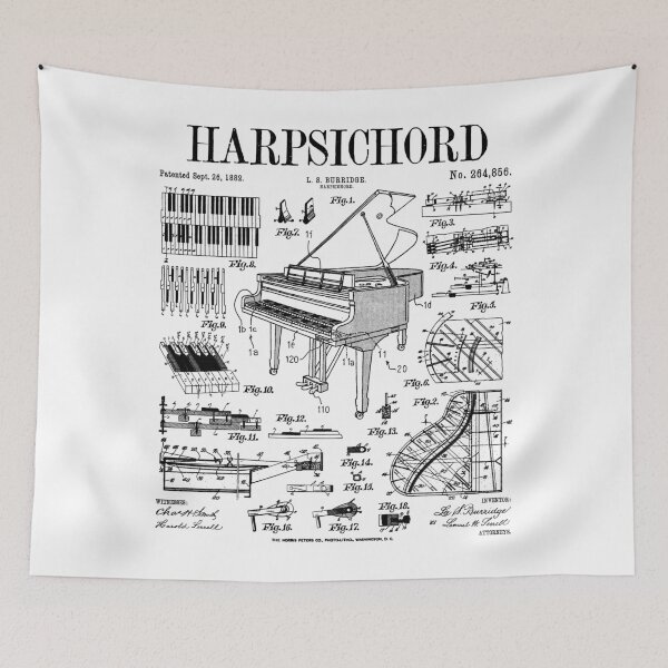 Item preview, Harpsichord Player Vintage Patent Keyboard Music Instrument designed and sold by GrandeDuc.