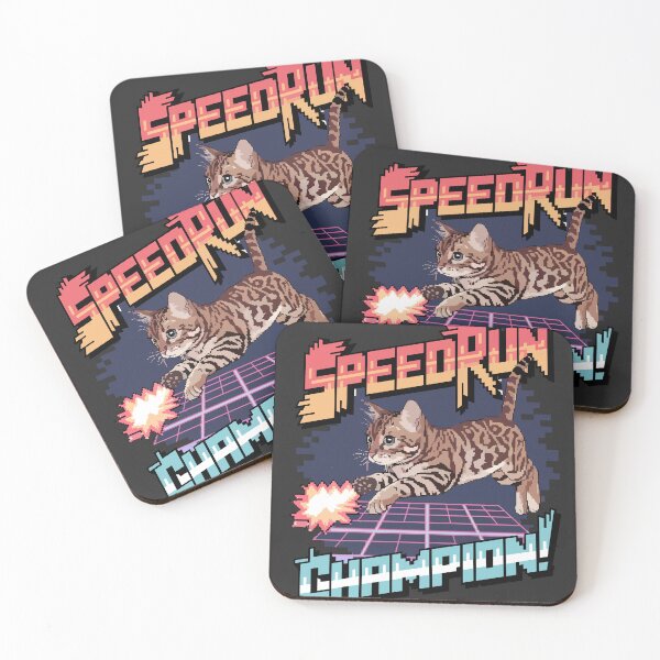 Item preview, Speedrun Champion - Bengal Cat Pixel Art designed and sold by NaturePixel.