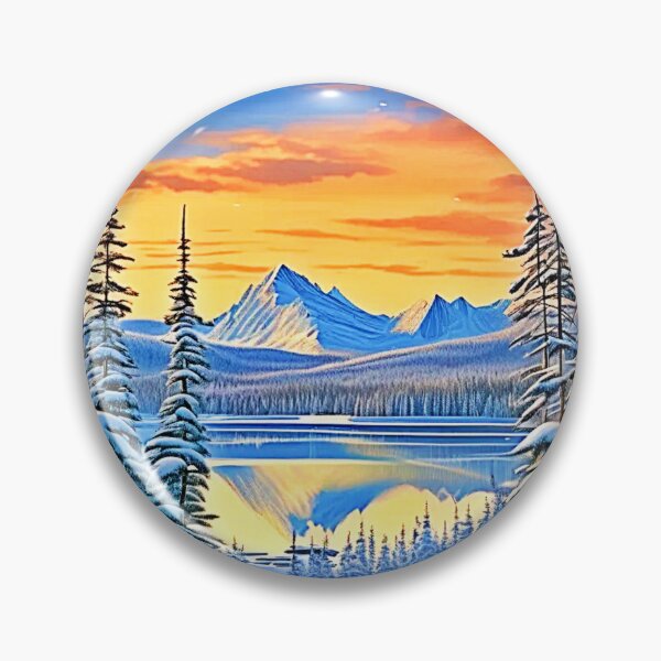 Artikelvorschau, Sonnenuntergangsglühen in den verschneiten Bergen entworfen und verkauft von Health And Fitness Posts e-Store.