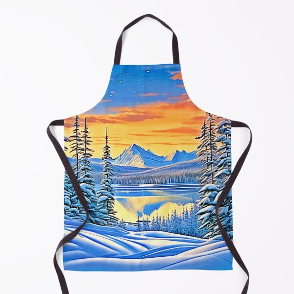 Item preview, Snowy Mountain Sunset Glow designed and sold by Health And Fitness Posts e-Store.