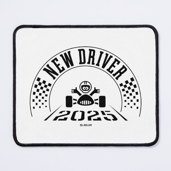 Item preview, New Driver 2025 (Driver’s License / Driving Licence / Black) designed and sold by MrFaulbaum.