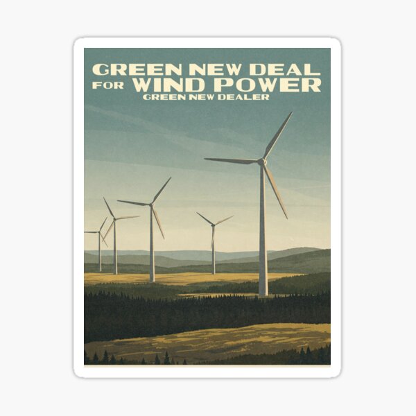 Item preview, Green New Deal for Wind Power designed and sold by Green New Dealer.