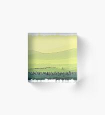Landscape drawn Art Acrylic Block
