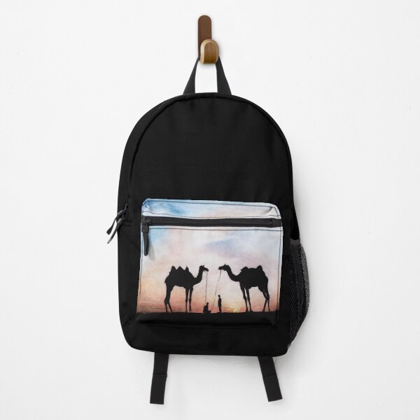 Item preview, sketch drawing of camels silouette at sunset designed and sold by BaluxArt.