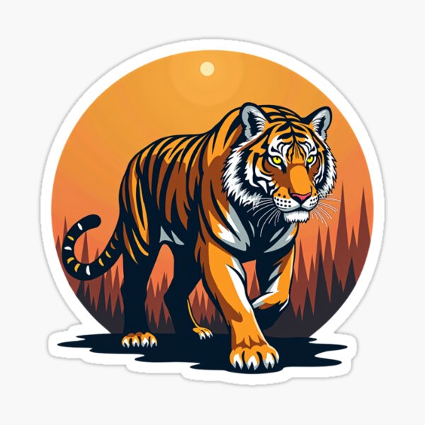 Vista previa del artículo con la obra «El Tigre», diseñado y vendido por sandys&sylvies.