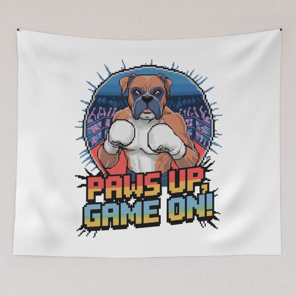 Item preview, Paws Up, Game On! - Boxer Dog Boxing Arcade designed and sold by NaturePixel.