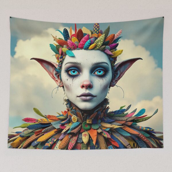 Item preview, Dreamlike patchwork of a multicolored Elf designed and sold by Memetitation.