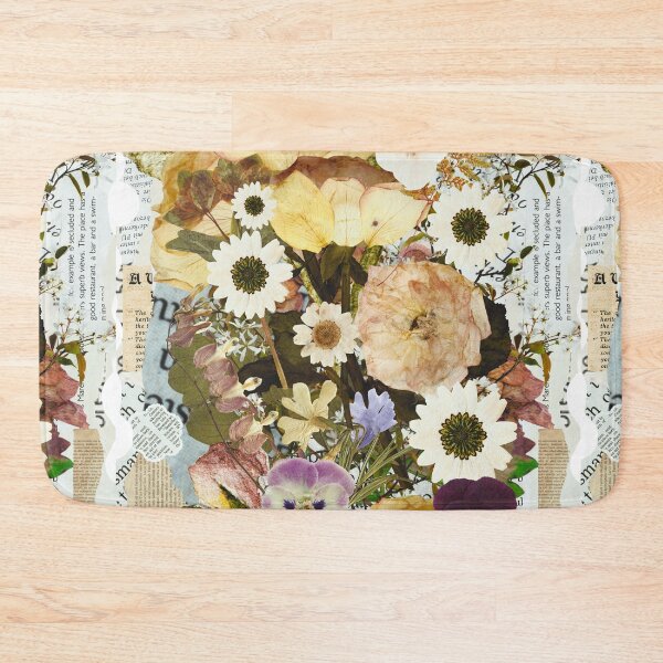 Item preview, 70s vintage Bunch of flowers on riped newspepers designed and sold by Atarac.