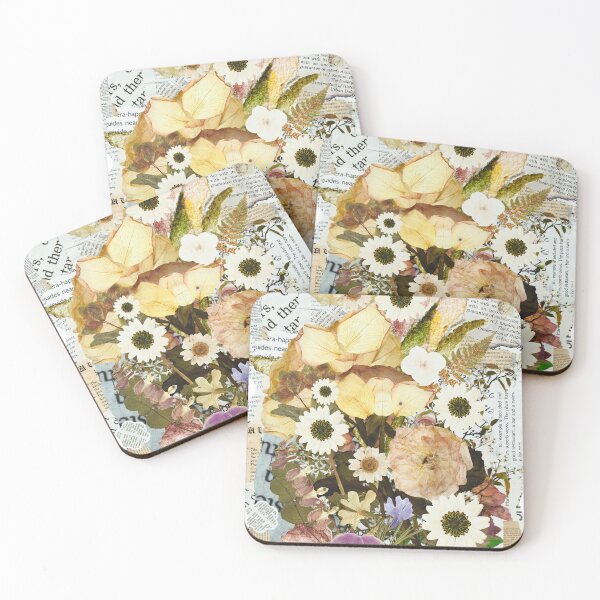 Item preview, 70s vintage Bunch of flowers on riped newspepers designed and sold by Atarac.